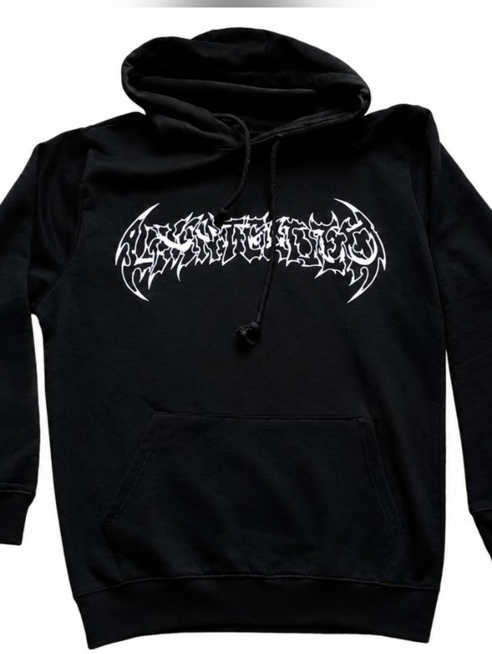 NEW Unintended Black Graphic Hoodie Sweatshirt Medium Streetwear Grunge Goth